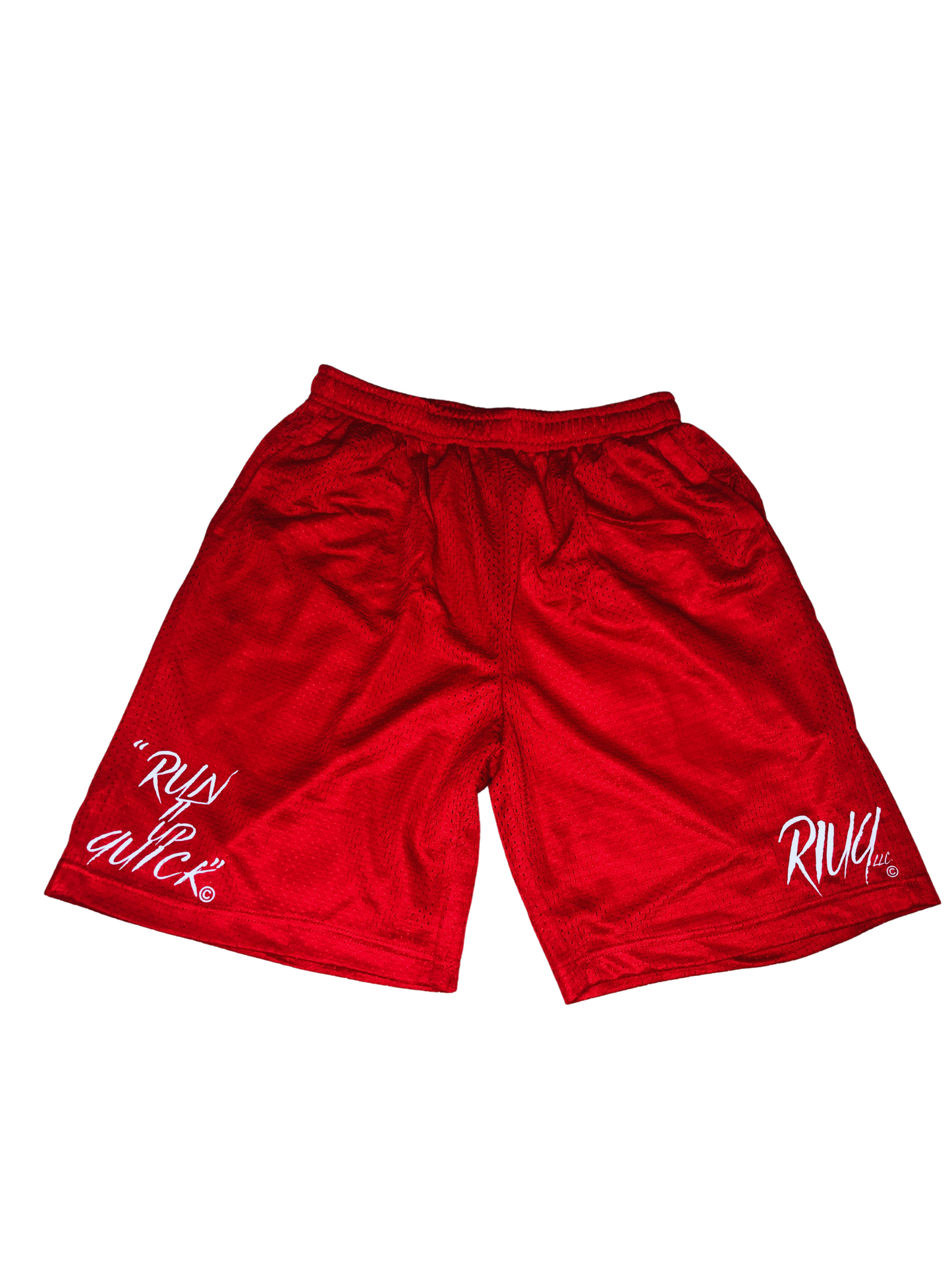 "Run it up Quick" Street Hoop shorts (Red)